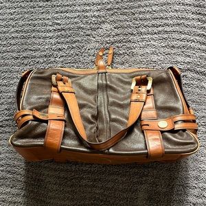 Michael Kors Vintage Leather Overnight Duffel Bag